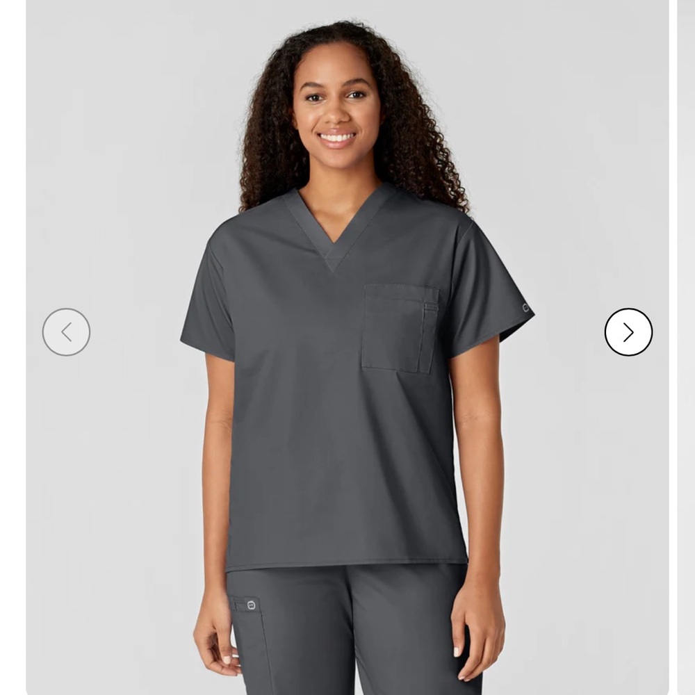 WonderWink Pewter Everyday Stretch Unisex Scrub Top 5X